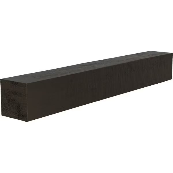 Rough Cedar Faux Wood Fireplace Mantel, Burnished Cedar, 6
